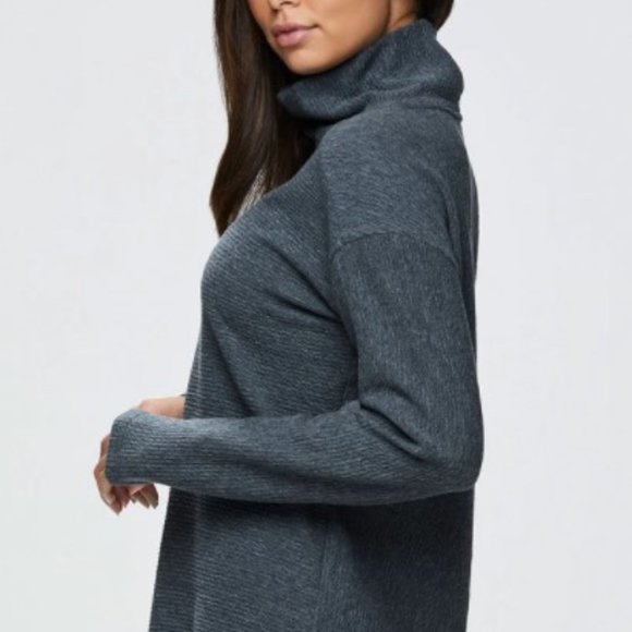 RBX Hudson Cowl Neck Tunic Sweatshirt - Picture 2 of 3